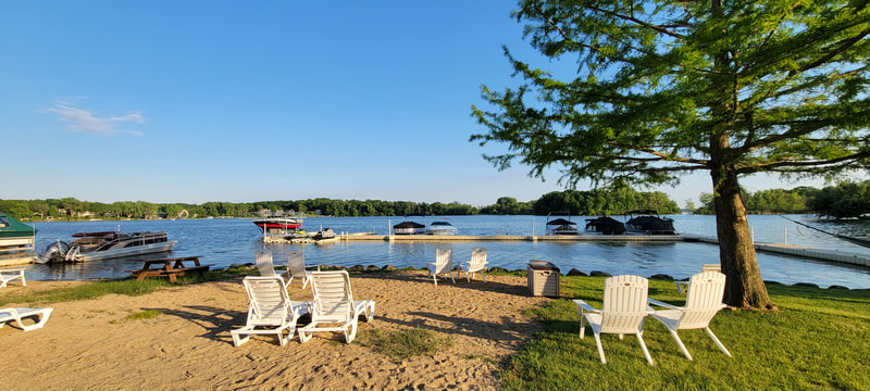 Petite Lake Resort dock and lake view