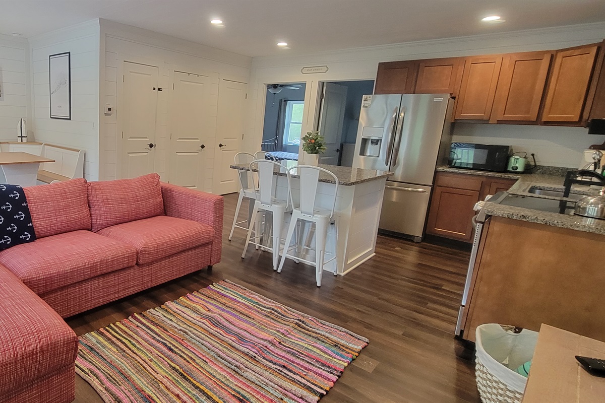 Nautical Lake Cottage living room